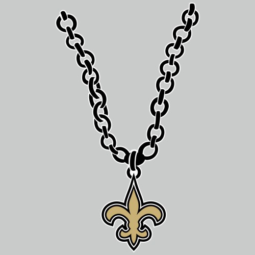 New Orleans Saints Necklace logo vinyl decal